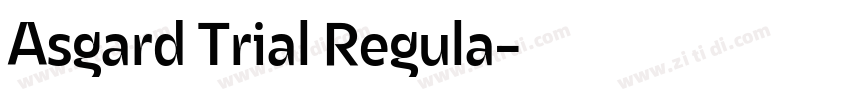 Asgard Trial Regula字体转换